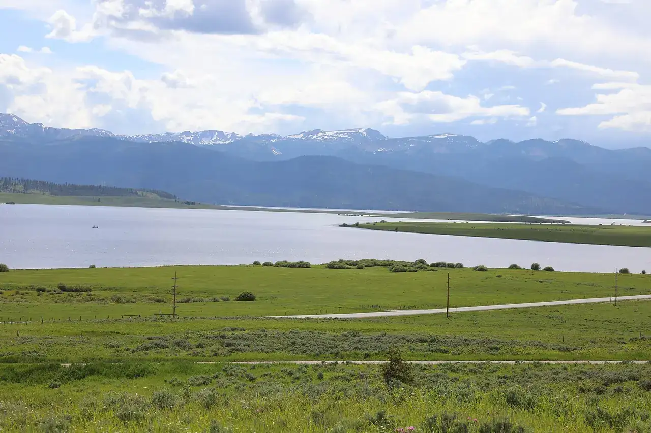 Hebgen Lake and the mountains near West Yellowstone